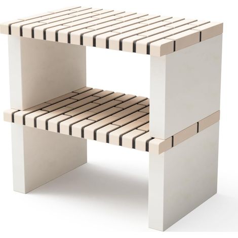 MOVELAR - Caballete lateral del módulo Nazca para Barbacoa de Obra Prefabricada (Beige - 86,5 x 58 x 58 cm) - Uso en Exteriores (1/2)