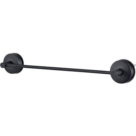 Porte Serviettes Ventouse Noir pour Salle de Bain 42,8 CM, 17'' Support Serviette Mural Inox Ventouse Porte Torchon Cuisine Barres Porte-Serviettes Douche Sans Perçage Repose Serviette Ventouse