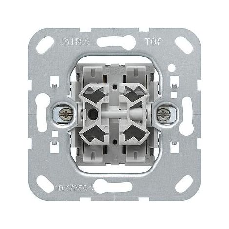 GIRA 013900 INTERRUPTEUR BOUTON-POUSSOIR MODULE D''''''''INTERRUPTEUR/BOUTON-POUSSOIR DOUBLE ALLUMAGE 10 A 250 V INTERRUPTEUR VA-