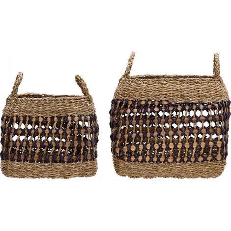 Lot de 2 paniers en jonc de mer Pauta (1/5)