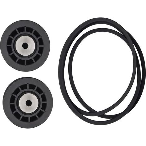 Lot de 2 poulies tendeurs avec courroie pour tracteur de pelouse remplace 587973001 poulie à câble en acier 50 mm OD (1/5)