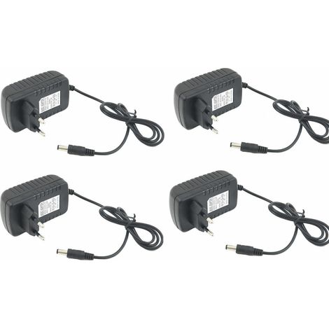 4 Alimentatori alimentatore stabilizzato trasformatore 220V telecamere 12V 2A 4P (1/2)