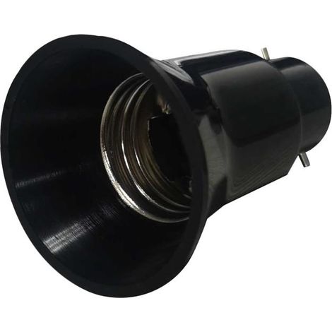 Dencon 1940BNB B22 to E27 Adaptor Black DCN1940BNB