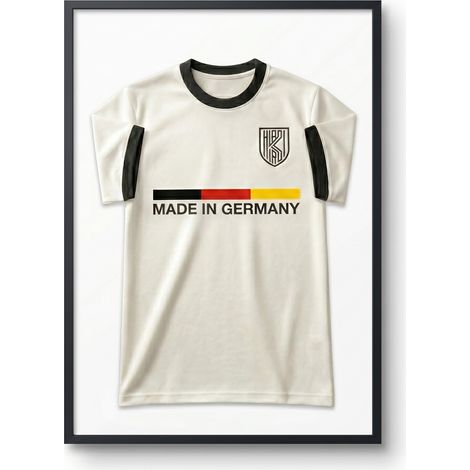 K-Möbel Cadre Maillot Noir 60x80cm Fond Blanc Vitrine Bois Massif