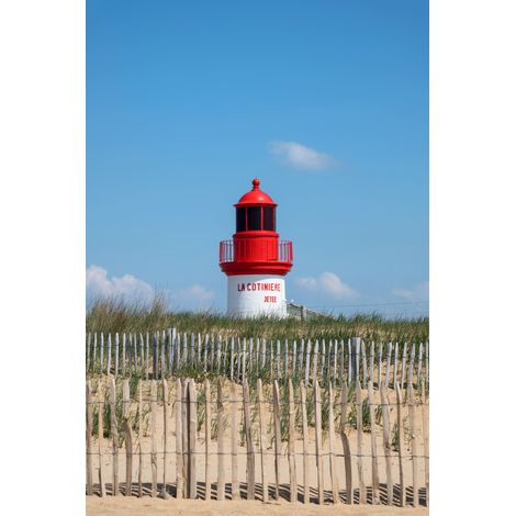 Tableau sur toile Phare Rouge 30x45 cm - Impression sur Toile Murale Décorative - Image imprimée en HD sur Toile - Toile sur Châssis en Bois FSC - Fabriqué en France (1/5)