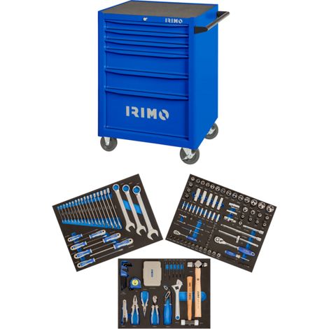 Irimo – Servante d'atelier roulante 26" avec 6 tiroirs – Châssis renforcé – Roues 125mm avec frein – Plan de travail antidérapant (1/5)