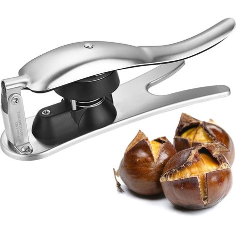 CCYKXA Kastanienzange, 1 Stück, Schnellöffner für Kastanien aus Edelstahl 304, tragbarer und ergonomischer Kastanienschneider, Küchenhelfer (1/4)
