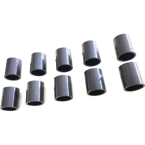 Lot de 10 Manchons PVC Pression / 32 mm intérieur F/F PN16 / Piscine et arrosage / égale 32mm