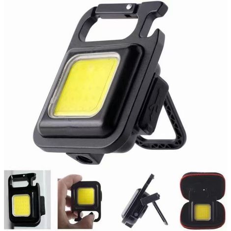 Mini-USB-wiederaufladbare COB-Lampe, leistungsstark und hell, starker Magnet, faltbar, tragbare LED-Taschenlampe, Schlüsselanhänger, intensive Beleuchtung (1/5)