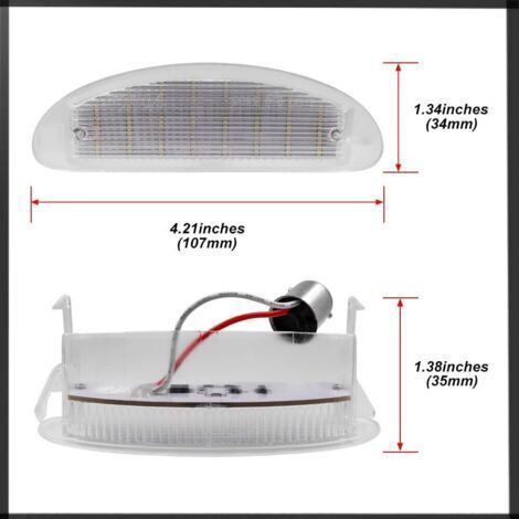 Éclairage de plaque d'immatriculation LED (1 pièce) pour Renault Clio II MK2 (1998-2005) et Twingo I MK1 (1993-2007).