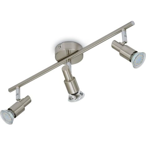 LED Deckenleuchte Spotleuchte dreh-& schwenkbar 3xGU10 9W Matt-Nickel Briloner
