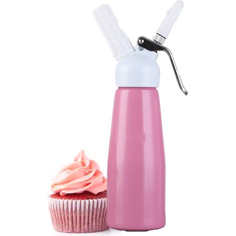 Schlagsahnespender professionnel pour les plats cuisinés de maison, les sauces, les desserts et les liqueurs (noir) (1/5)