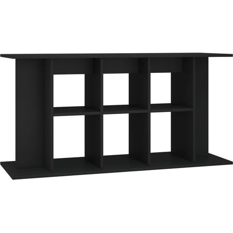 Support pour aquarium  Meuble pour Aquarium noir 120x40x60 cm bois d'ingénierie CFW19581