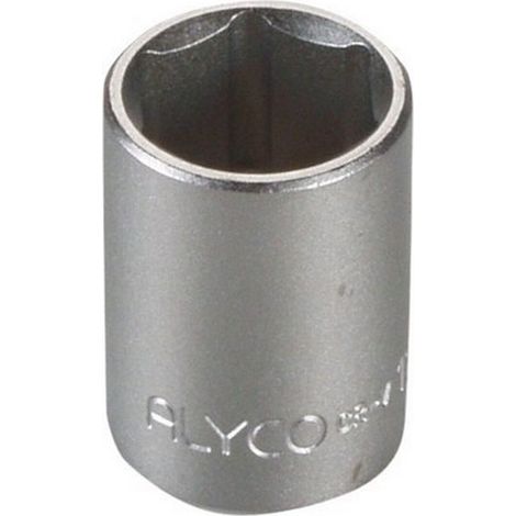 Alyko Douille hexagonale en acier chromé drive 1/4 pouce 13 x 25 mm