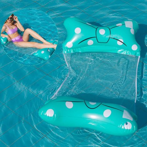 Hamac Flottant, 4-en-1 Hamac Gonflable Piscine Hamac d'eau Gonflable, Hamac pour Piscine, Hamac d'eau Gonflable, Piscine Lit Flottant Chaise Longue Gonflable Hamac pour fête, Piscine (1/5)