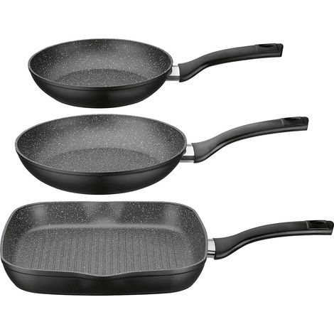 Set de poêles « Gourmet » 3 pièces noir