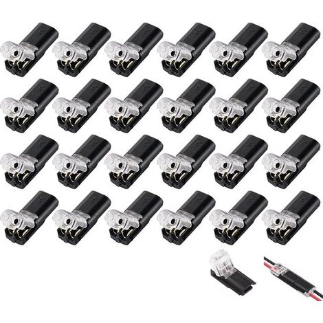 24-teiliger wasserdichter Steckverbinder，2-polig，12 V，2-adriger Anschluss，wasserdichte 2-polige elektrische Steckverbinder，22 AWG (1/5)