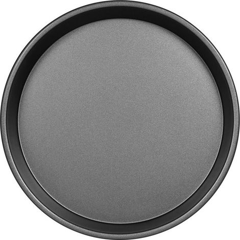 Plaque pizza ronde antiadhésive 18 cm acier carbone, pour four maison. Cuisson homogène, antiadhérente, facile à nettoyer, pâte croustillante. (1/5)
