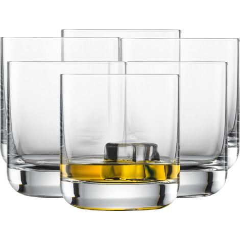 Verre à whisky Simple (set de 6), tumbler rectiligne pour whisky, verre en cristal résistant au lave-vaisselle, fabriqué en Allemagne (art. n° 123664) (1/5)