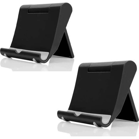 (9,7 x 7,6 cm) Set mit 2 verstellbaren, faltbaren Handyhaltern für den Schreibtisch, kompatibel mit Smartphones (1/5)