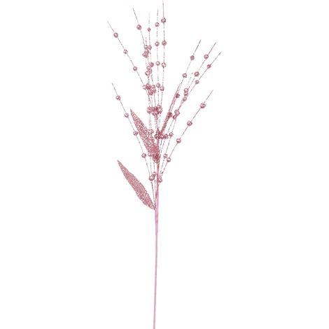 (Ca. 60 cm, 15 Zweige, 0,8 Beeren pro Zweig) Selbstklebende künstliche Beerenzweige für Weihnachtsfeierdekorationen, Bühnenveranstaltungen, Hochzeitsfotografie und als Pflanzenaccessoires (Roségold) (1/2)