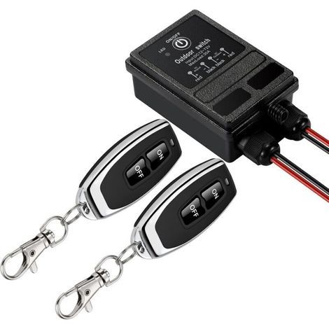 Commutateur à distance sans fil 40APortée RF 100mConstruction étanche IP65Pour appareils électriques haute puissance (1/4)