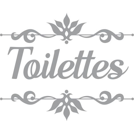 Sticker mural décoratif pour porte toilettes – Dimensions 15.5x19 cm – En vinyle – Personnalisez votre intérieur avec style – Sud Trading (1/2)
