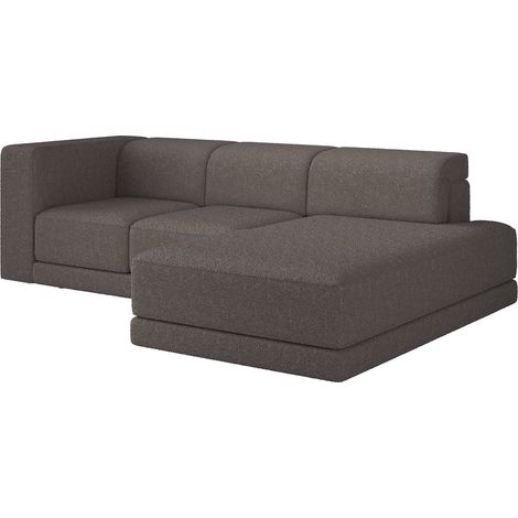 Selsey Novals - Ecksofa L-Form, 4-Sitzer, rechts, Bouclé Braun, 278 cm (1/5)