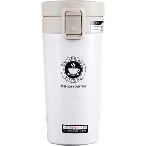 Mug isotherme portable, idéal comme cadeau, pour le camping ou les voyages. Contenance : 380 ml. Convient pour le café, le thé ou toute autre activité touristique. (1/5)