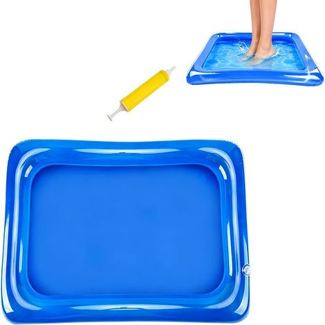 Bain de Pieds Gonflable,Pediluve Piscine,Rince Pied Gonflable,Bassin Pédiluve pour Piscines,avec Pompe,Rincez Vos Pieds,Garde La Piscine Propre,pour Échelle D'Entrée,Spa,Hors Sol,60x45CM (1/5)