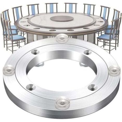 VURAHOME - Schwerlast-Drehtellerfuß, XU, 12 cm Drehtellerlager, Tischlager aus Aluminiumlegierung, geräuschlos, 360° drehbar, für Esstischmöbel - (1/5)