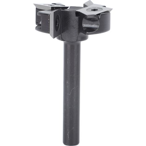 Mèche de Routeur de Surfaçage CNC, Tige de 8 Mm, 4 Cannelures, Insert en Carbure D'aplatissement de Dalle, Matériau en Acier de qualité Industrielle, Raboteuse de Style Coupe 1 (1/5)