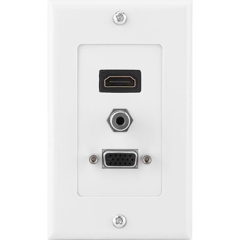 Panneau d'information avec connecteurs HDMI + 3,5 + VGA pour la maison, l'hôtel, le bureau, le bâtiment, norme américaine. (1/5)
