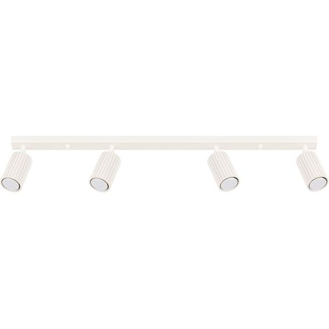Spot Strahler Aluminium verstellbar Creme GU10 4-flammig länglich Modern