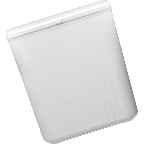 Poubelle Murale Blanche de 9l, Poubelle de Cuisine Peu Encombrante avec Couvercle Coulissant, Grande capacité pour Chambre à Coucher et Salle de Bain (1/5)