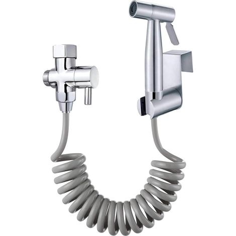 Pulvérisateur de bidet à main pour toilettes, salle de bain et bidet avec tuyau en ABS pour lavage féminin et animal domestique (1/5)