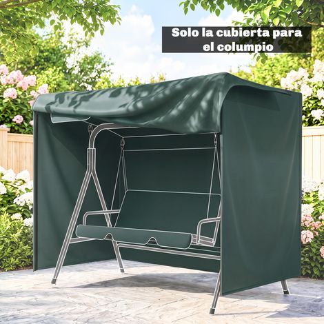 Housse de balancelle de jardin avec fermeture éclair, housse pour mobilier d'extérieur, 177 x 114 x 152 cm, vert foncé (1/5)