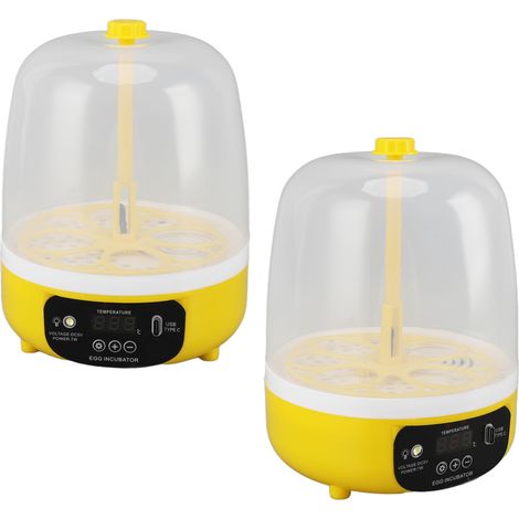 Incubateur de 4 œufs, contrôle de la température et de l'humidité, visuel, faible bruit, économie d'énergie, mini couveuse de volaille USB pour la maison, illumination des enfants, retournement manuel