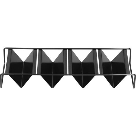 1 Soporte de hierro para tacos, soporte de exhibición negro reutilizable, estable para restaurantes y hogares. (1/5)