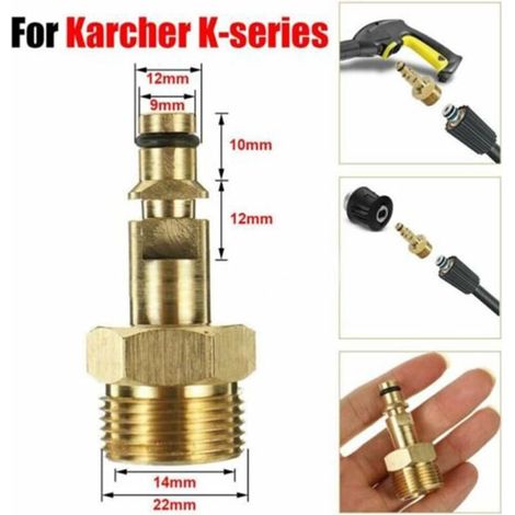 Adattatore M22 per idropulitrice, raccordo a innesto rapido, connettore per tubo flessibile per Karcher (1/4)
