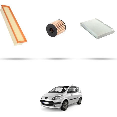 Kit tagliando 3 filtri compatibile con Peugeot 1007 1.6 16V 80kw Dal 2005 (1/5)