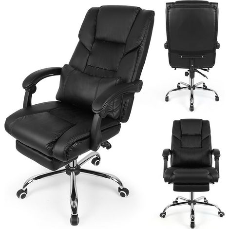 Fauteuil de bureau chaise de direction Dossier inclinable avec repose-Racing Chaise de Gaming (1/5)