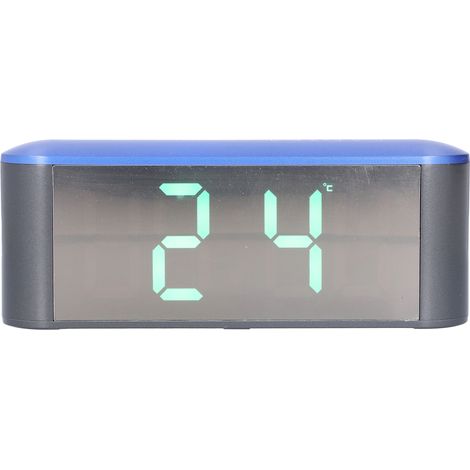 Digitaler Wecker, stilvoll, mit großem LED-Display, elektronischer Tischwecker für den Haushalt, Grün (1/5)