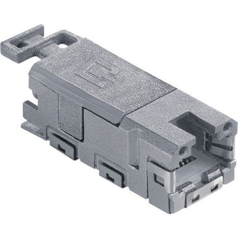 Metz Connect 1401100810MI RJ45-Einbaubuchse 1401100810MI Kupplung, gerade  Pole: 8P8C  Grau 1 St.