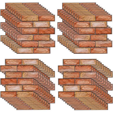 QORVA-Lot de 30 panneaux muraux en briques 3D autocollants - Décoration murale en PVC 30 x 30 cm - Facile à installer - Effet pierre moderne (1/5)