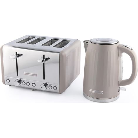 Hamilton Beach Kettle & Toaster Set Harmony Collection Cappuccino (1/5)