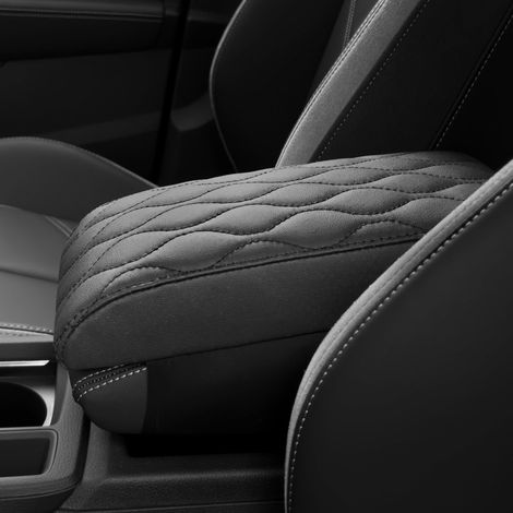JSSEVN-accoudoir Voiture Universel Coussin, Cuir synthétique en PU Coussinet d'accoudoir, Mousse mémoire Pad Box(Taille A 30x15x4.5 cm) (1/5)