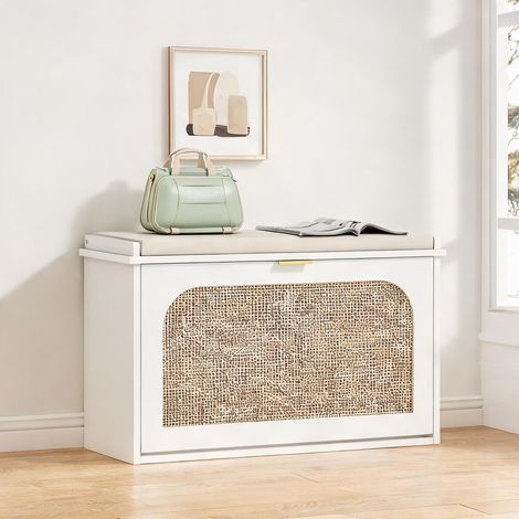 Console Banc à chaussures avec rangement et assise rembourrée (1/5)