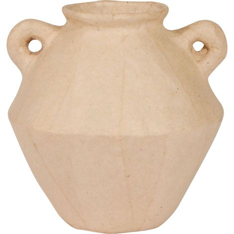 Vase jarre waterproof en papier mâché brun - 13x3x13cm (1/5)
