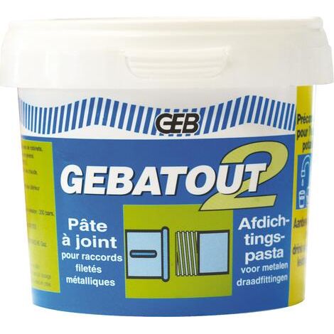 Pâte Gebatout pâte à joint verte pour filetés métalliques en sanitaire et plomberie 500g GEB